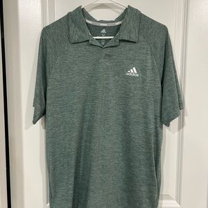 Adidas Men's Heathered Green Polo